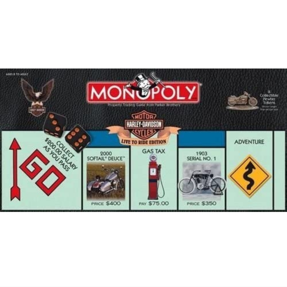 Monopoly Live to Ride Edition Harley Davidson Motorcycle game